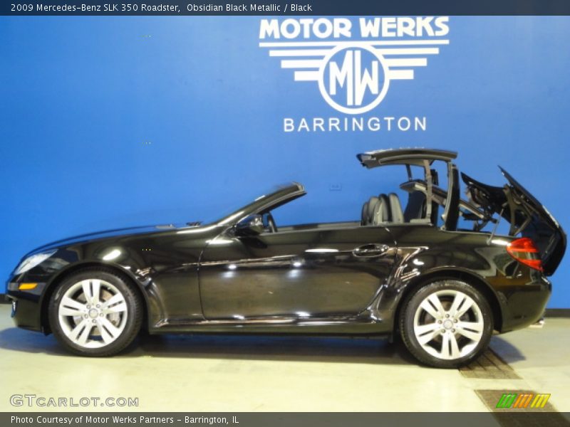 Obsidian Black Metallic / Black 2009 Mercedes-Benz SLK 350 Roadster