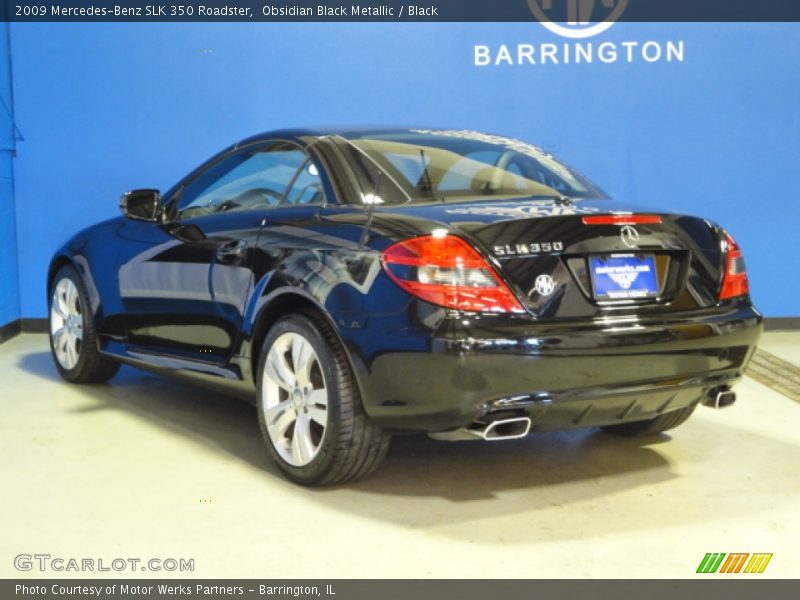 Obsidian Black Metallic / Black 2009 Mercedes-Benz SLK 350 Roadster