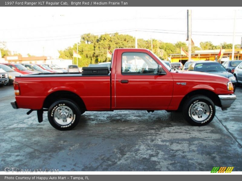 Bright Red / Medium Prairie Tan 1997 Ford Ranger XLT Regular Cab