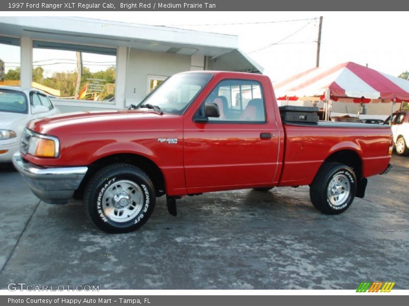 Bright Red / Medium Prairie Tan 1997 Ford Ranger XLT Regular Cab