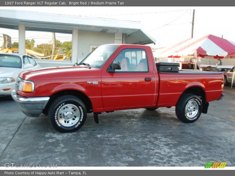 Bright Red / Medium Prairie Tan 1997 Ford Ranger XLT Regular Cab