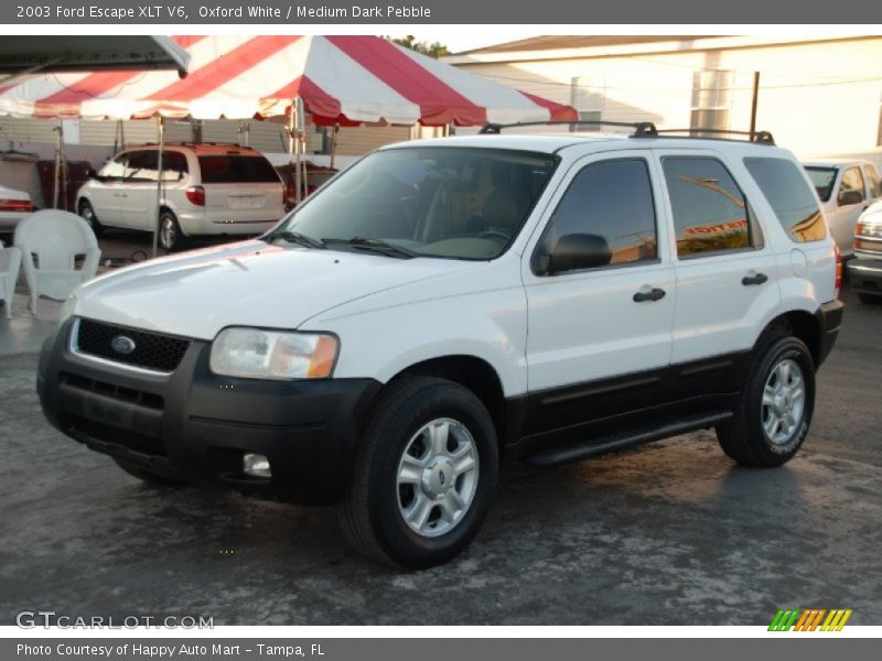 Oxford White / Medium Dark Pebble 2003 Ford Escape XLT V6