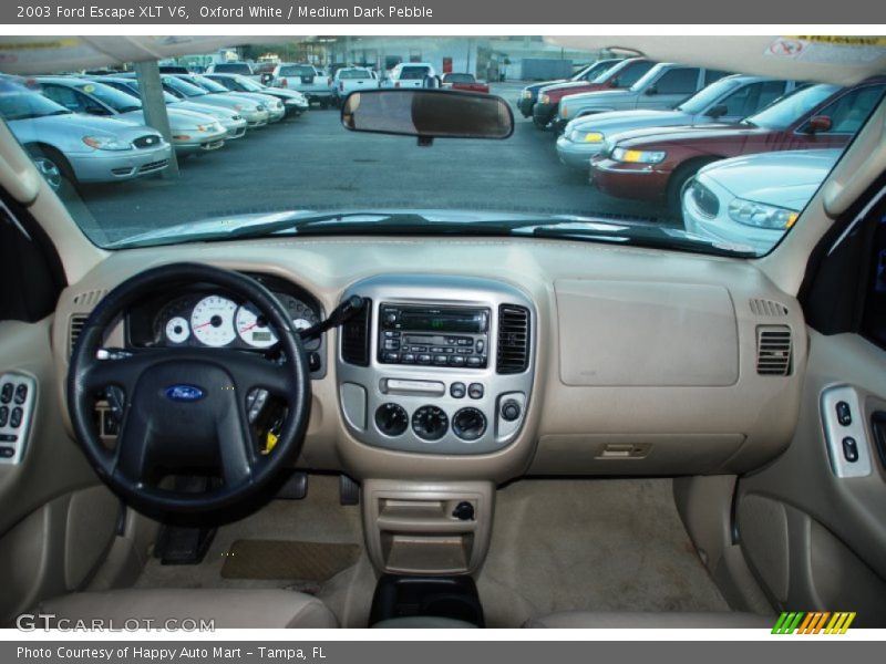 Oxford White / Medium Dark Pebble 2003 Ford Escape XLT V6