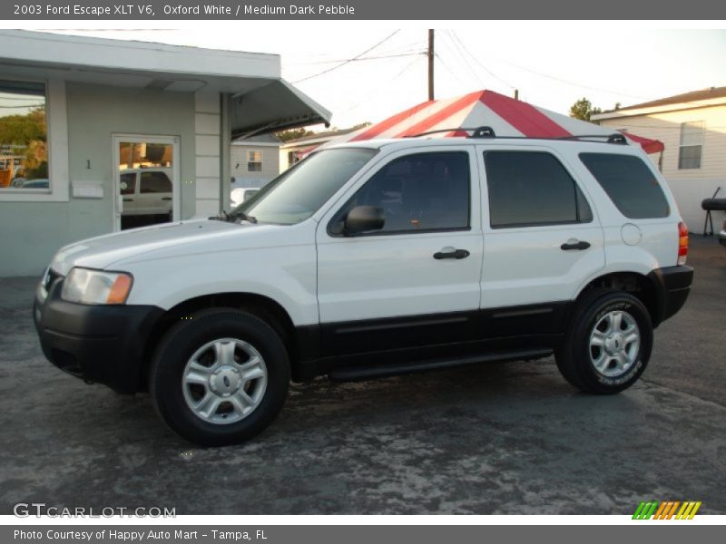 Oxford White / Medium Dark Pebble 2003 Ford Escape XLT V6