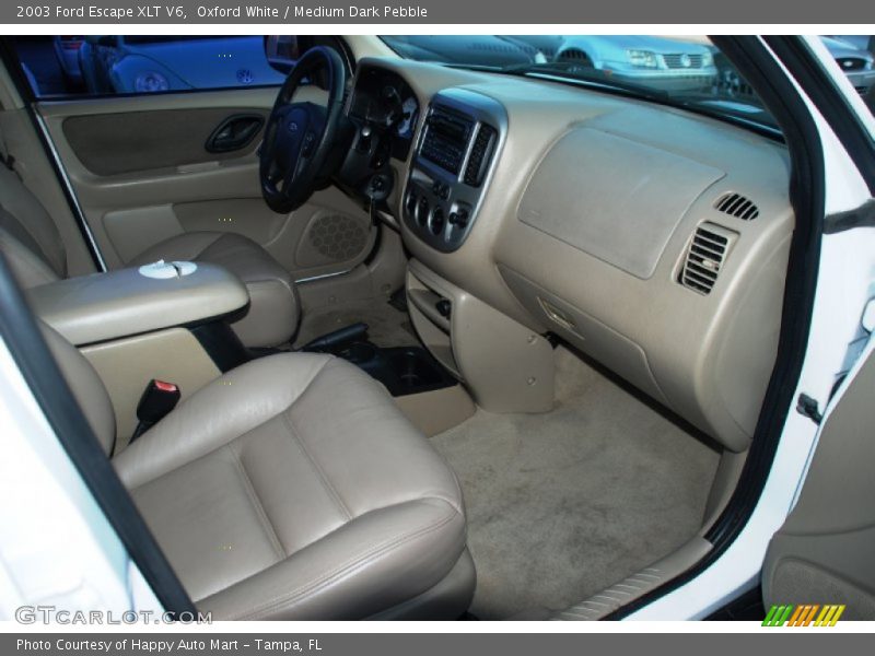 Oxford White / Medium Dark Pebble 2003 Ford Escape XLT V6