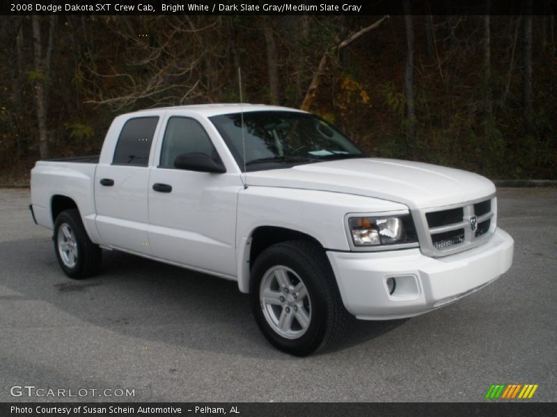 Bright White / Dark Slate Gray/Medium Slate Gray 2008 Dodge Dakota SXT Crew Cab