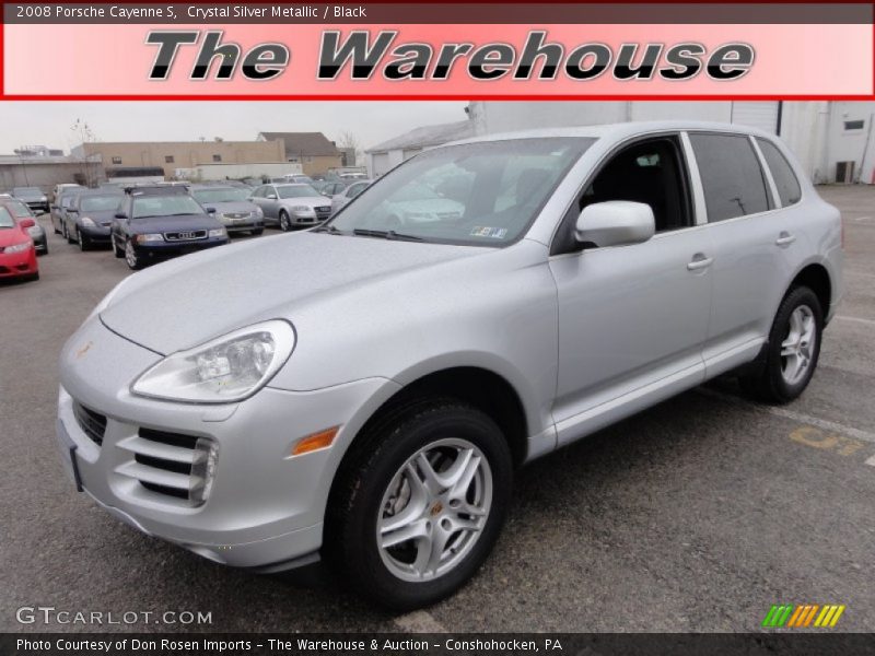 Crystal Silver Metallic / Black 2008 Porsche Cayenne S