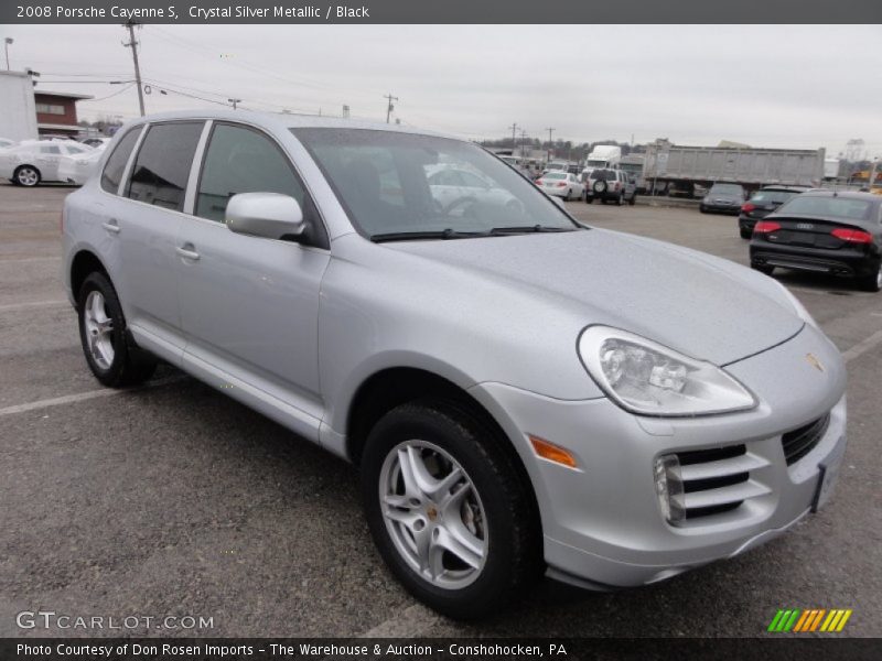 Crystal Silver Metallic / Black 2008 Porsche Cayenne S