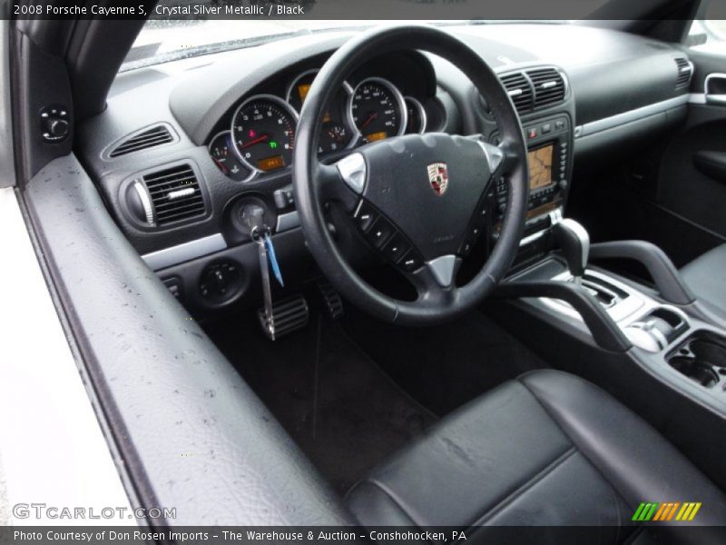 Crystal Silver Metallic / Black 2008 Porsche Cayenne S