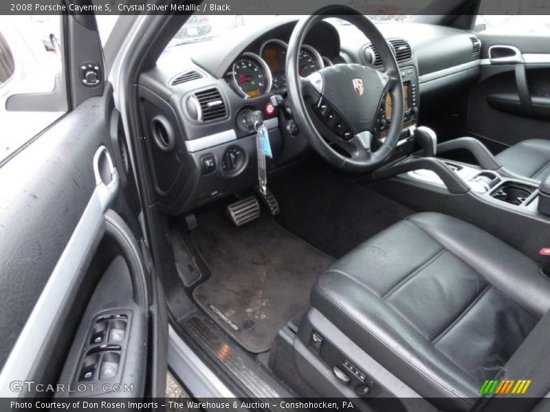 Crystal Silver Metallic / Black 2008 Porsche Cayenne S