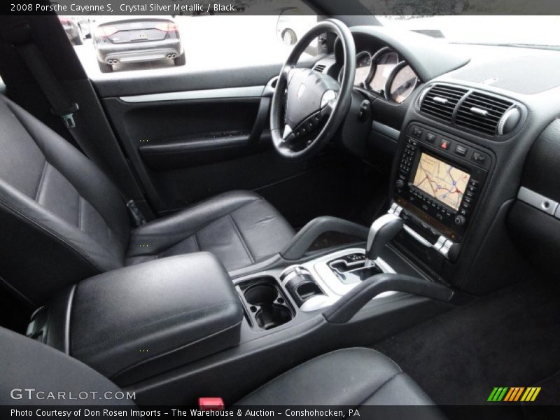 Crystal Silver Metallic / Black 2008 Porsche Cayenne S