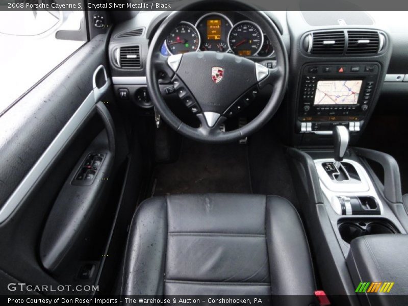 Crystal Silver Metallic / Black 2008 Porsche Cayenne S