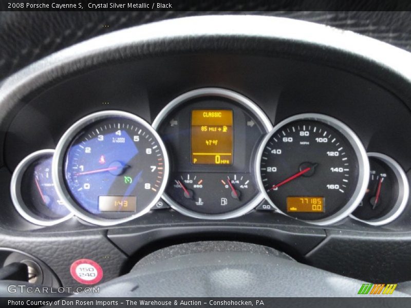 Crystal Silver Metallic / Black 2008 Porsche Cayenne S