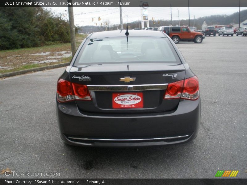 Taupe Gray Metallic / Medium Titanium 2011 Chevrolet Cruze LT/RS