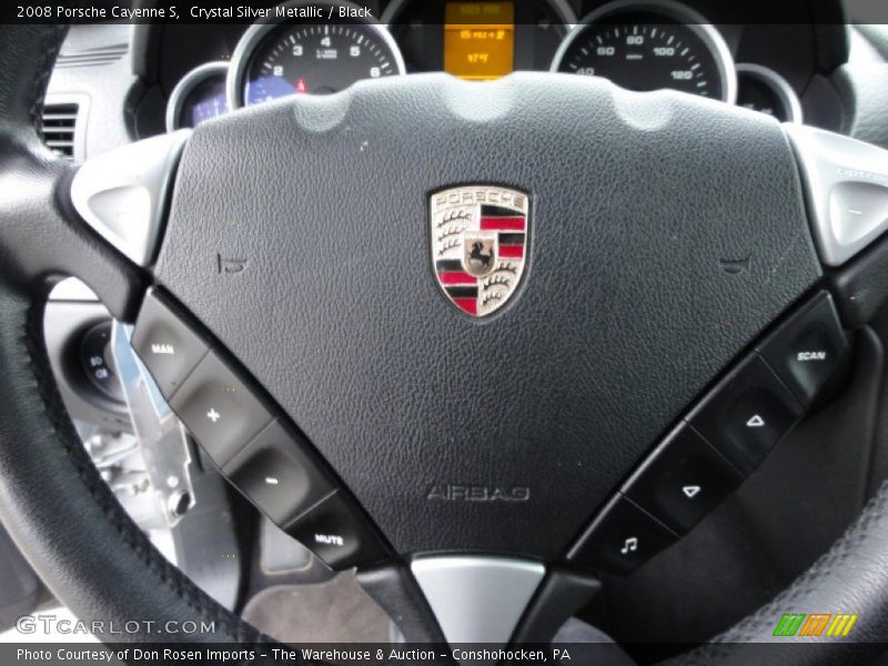 Crystal Silver Metallic / Black 2008 Porsche Cayenne S