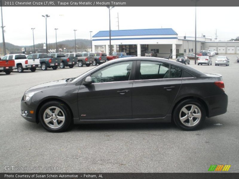 Taupe Gray Metallic / Medium Titanium 2011 Chevrolet Cruze LT/RS