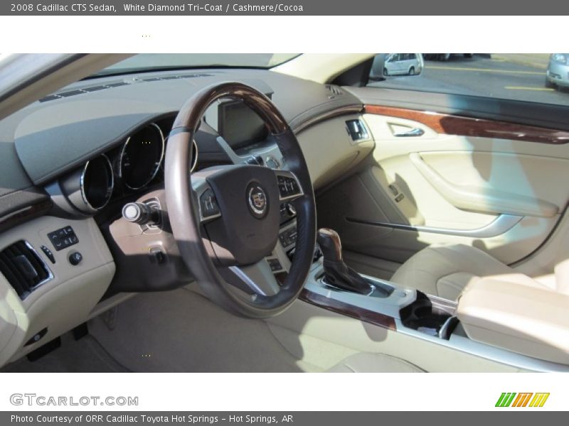 White Diamond Tri-Coat / Cashmere/Cocoa 2008 Cadillac CTS Sedan