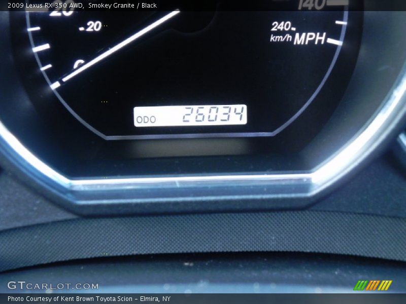 Smokey Granite / Black 2009 Lexus RX 350 AWD