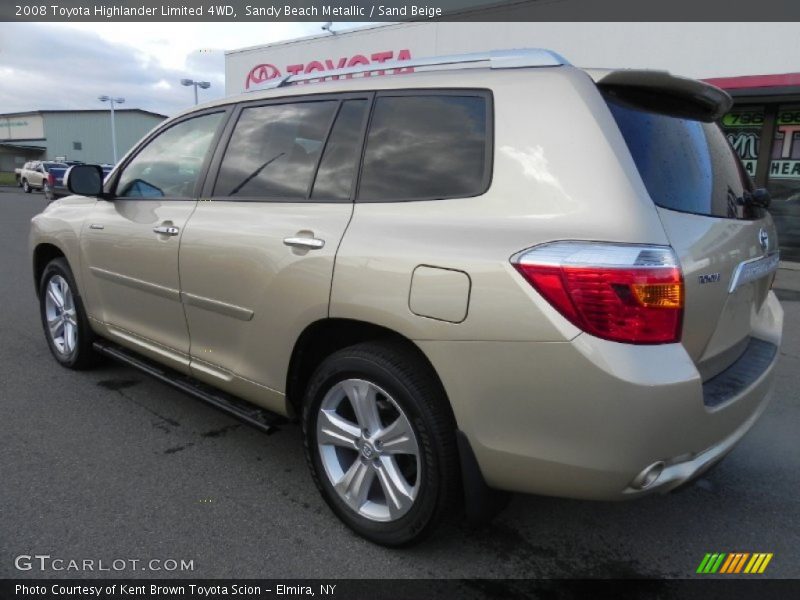 Sandy Beach Metallic / Sand Beige 2008 Toyota Highlander Limited 4WD