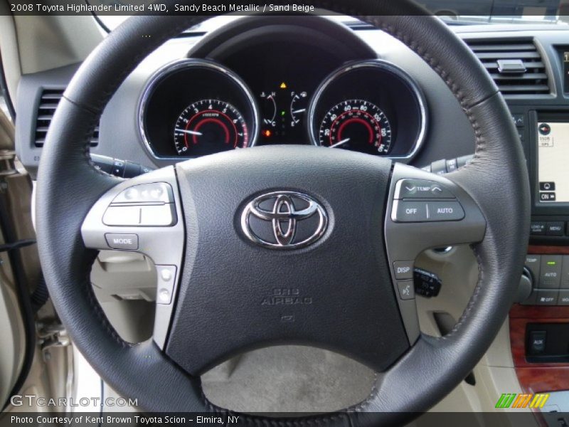 Sandy Beach Metallic / Sand Beige 2008 Toyota Highlander Limited 4WD