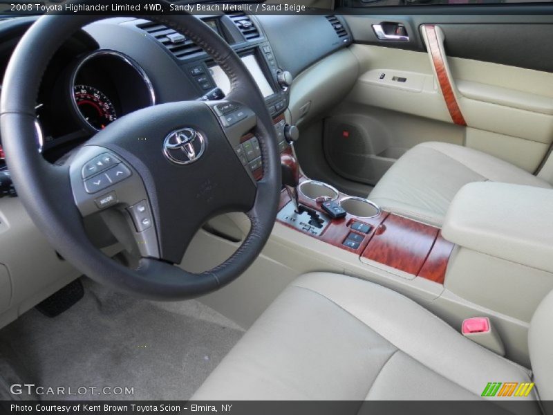  2008 Highlander Limited 4WD Sand Beige Interior