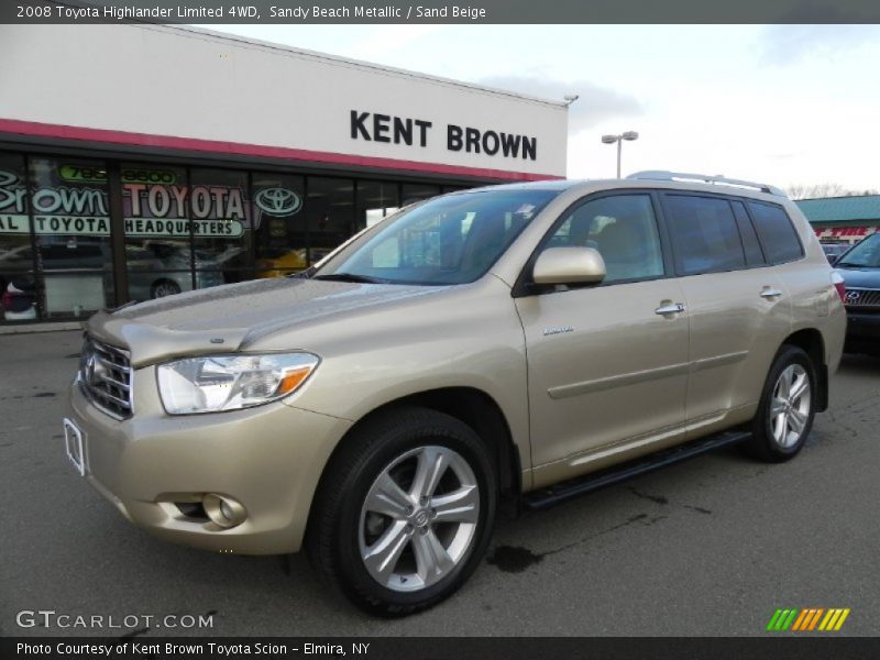 Sandy Beach Metallic / Sand Beige 2008 Toyota Highlander Limited 4WD