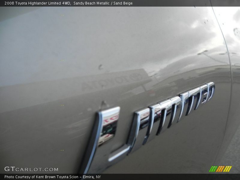 Sandy Beach Metallic / Sand Beige 2008 Toyota Highlander Limited 4WD