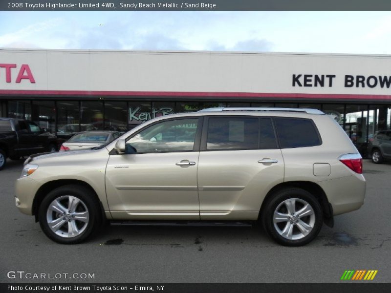Sandy Beach Metallic / Sand Beige 2008 Toyota Highlander Limited 4WD
