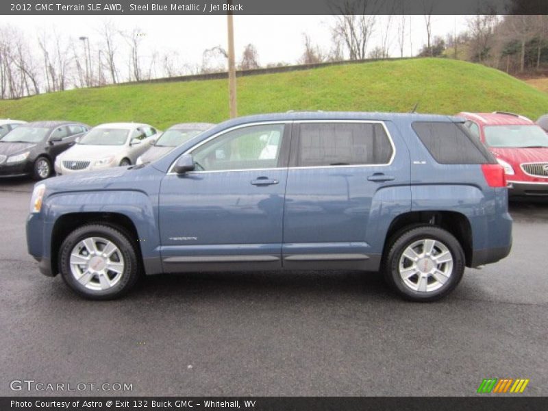 Steel Blue Metallic / Jet Black 2012 GMC Terrain SLE AWD