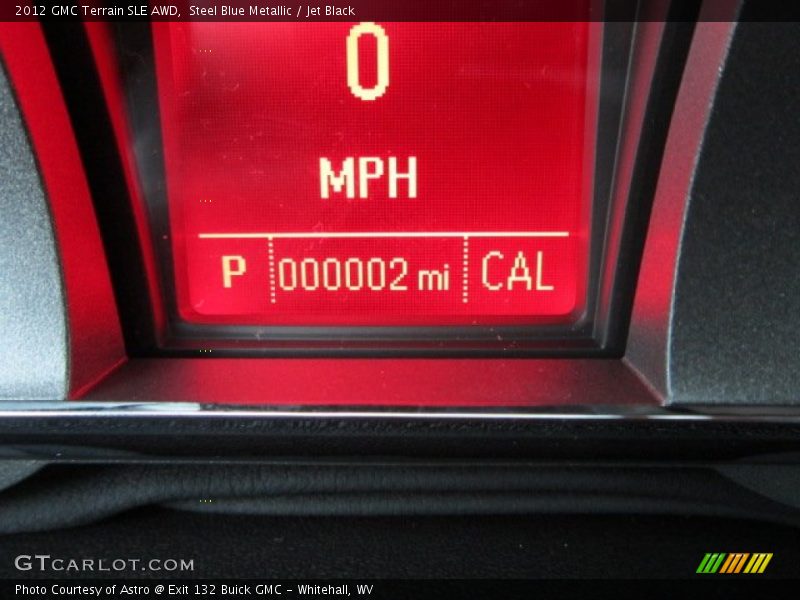 Steel Blue Metallic / Jet Black 2012 GMC Terrain SLE AWD