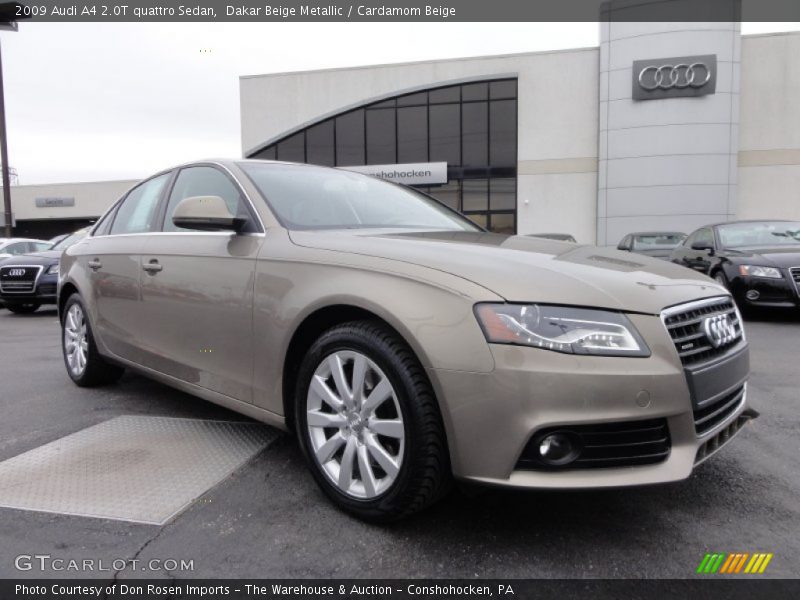 Dakar Beige Metallic / Cardamom Beige 2009 Audi A4 2.0T quattro Sedan