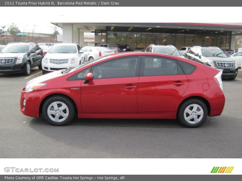 Barcelona Red Metallic / Dark Gray 2011 Toyota Prius Hybrid III