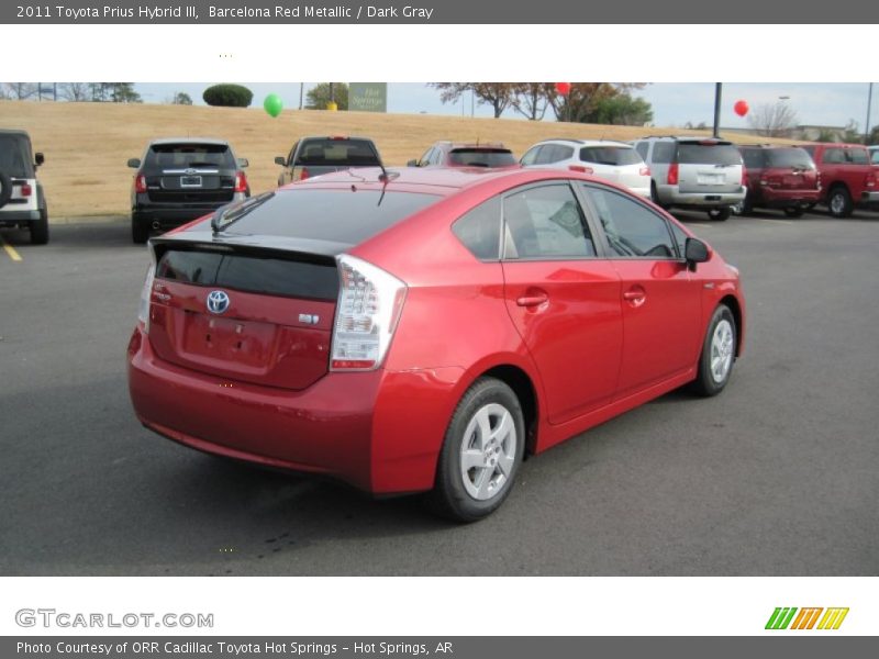 Barcelona Red Metallic / Dark Gray 2011 Toyota Prius Hybrid III