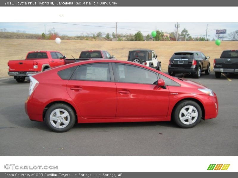 Barcelona Red Metallic / Dark Gray 2011 Toyota Prius Hybrid III