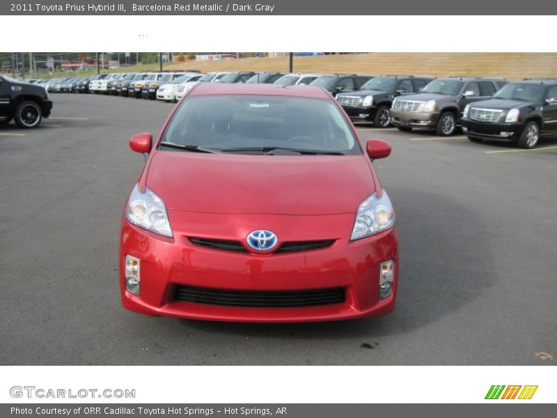 Barcelona Red Metallic / Dark Gray 2011 Toyota Prius Hybrid III