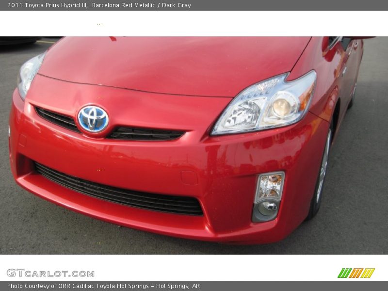 Barcelona Red Metallic / Dark Gray 2011 Toyota Prius Hybrid III