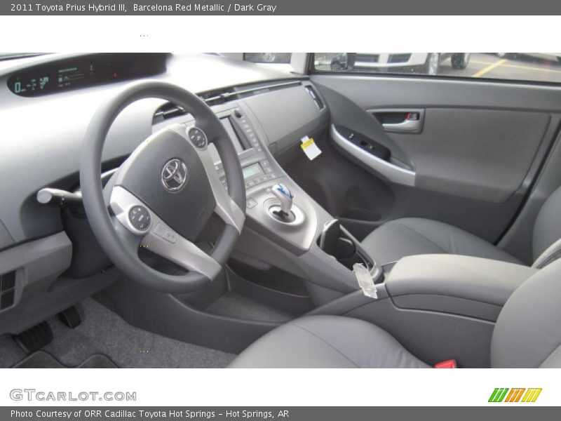 Barcelona Red Metallic / Dark Gray 2011 Toyota Prius Hybrid III
