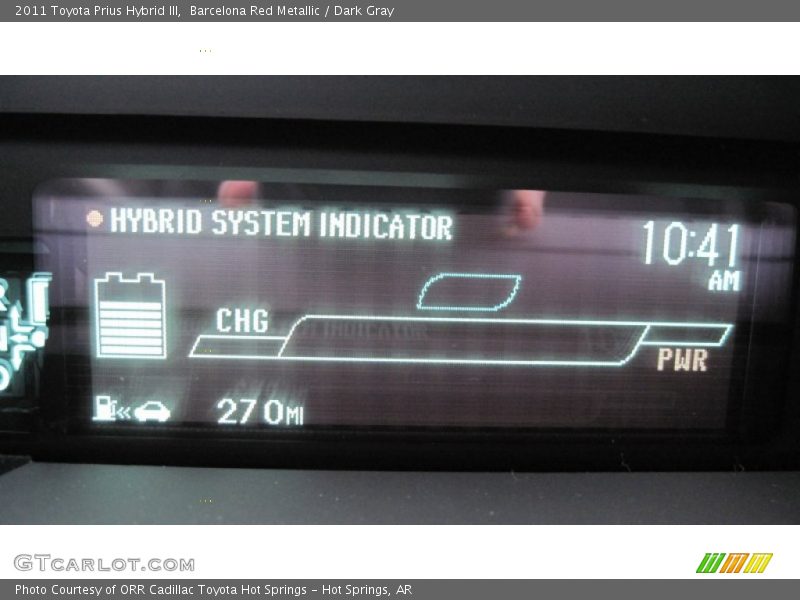Barcelona Red Metallic / Dark Gray 2011 Toyota Prius Hybrid III