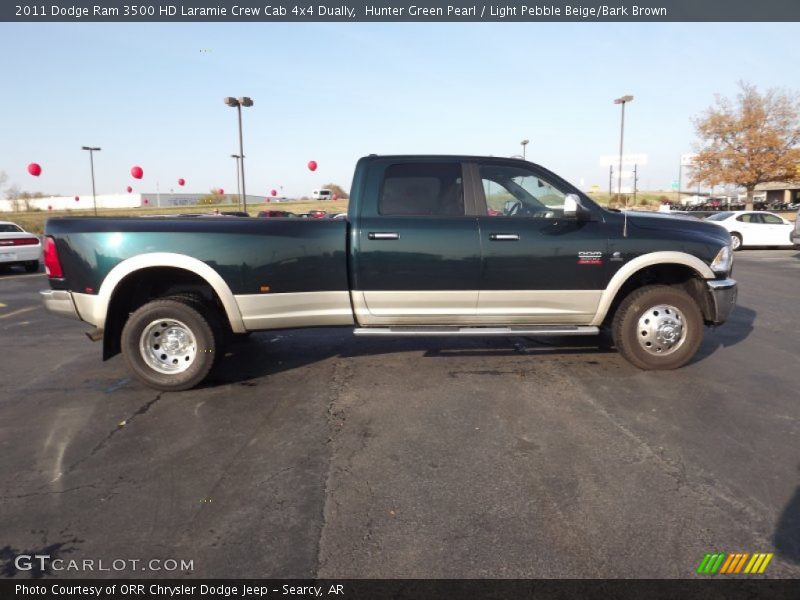 Hunter Green Pearl / Light Pebble Beige/Bark Brown 2011 Dodge Ram 3500 HD Laramie Crew Cab 4x4 Dually