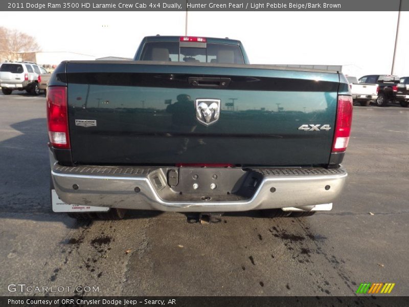 Hunter Green Pearl / Light Pebble Beige/Bark Brown 2011 Dodge Ram 3500 HD Laramie Crew Cab 4x4 Dually