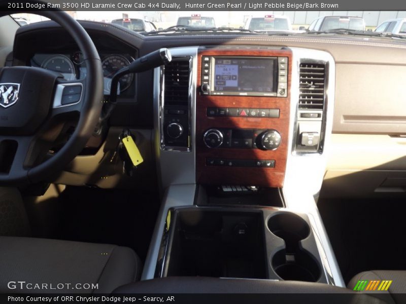 Hunter Green Pearl / Light Pebble Beige/Bark Brown 2011 Dodge Ram 3500 HD Laramie Crew Cab 4x4 Dually