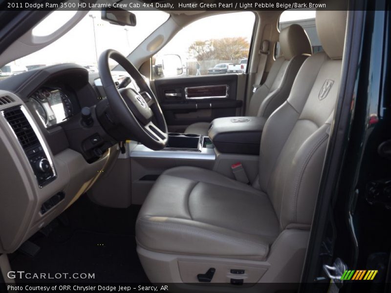 Hunter Green Pearl / Light Pebble Beige/Bark Brown 2011 Dodge Ram 3500 HD Laramie Crew Cab 4x4 Dually