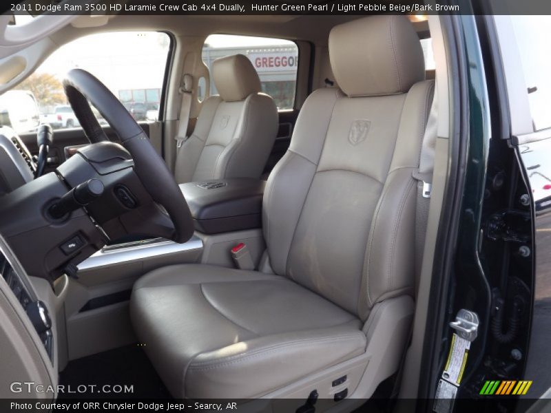 Hunter Green Pearl / Light Pebble Beige/Bark Brown 2011 Dodge Ram 3500 HD Laramie Crew Cab 4x4 Dually