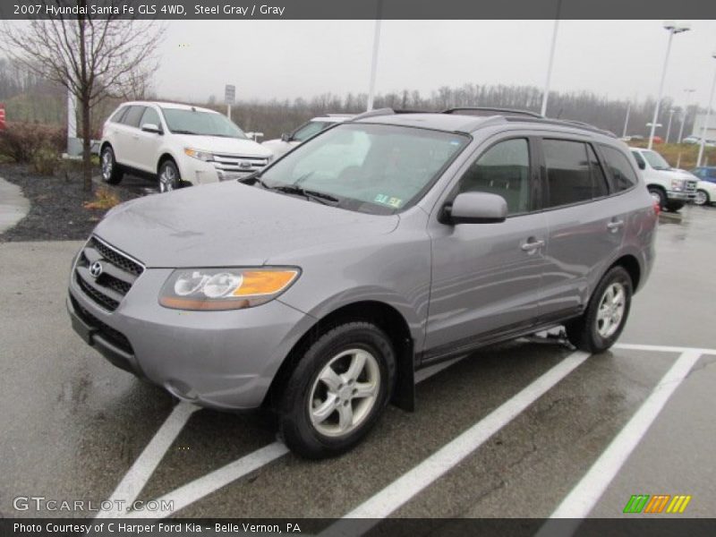 Steel Gray / Gray 2007 Hyundai Santa Fe GLS 4WD