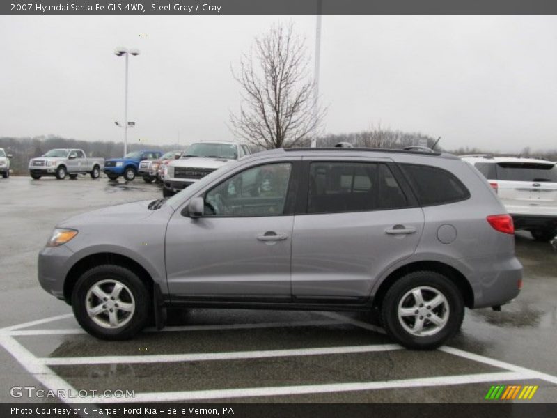 Steel Gray / Gray 2007 Hyundai Santa Fe GLS 4WD