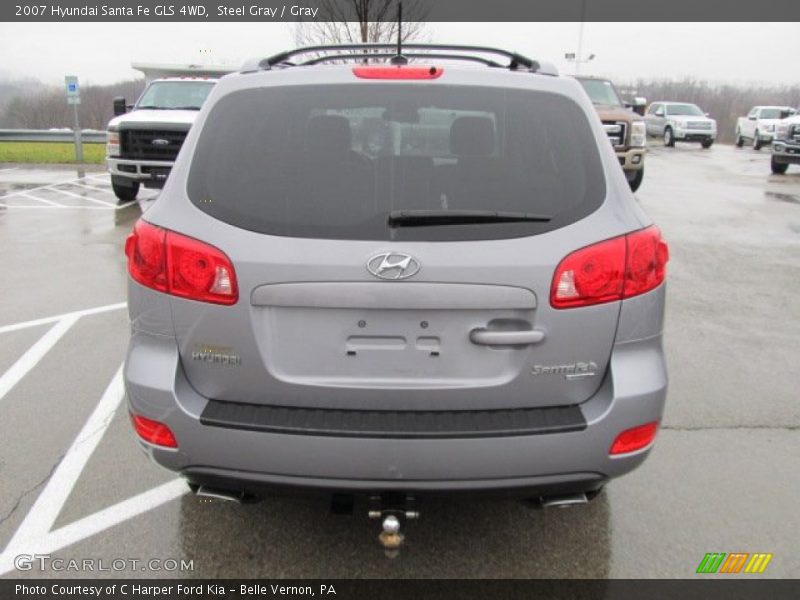 Steel Gray / Gray 2007 Hyundai Santa Fe GLS 4WD