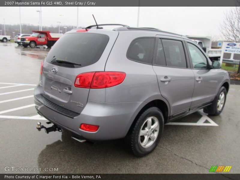 Steel Gray / Gray 2007 Hyundai Santa Fe GLS 4WD
