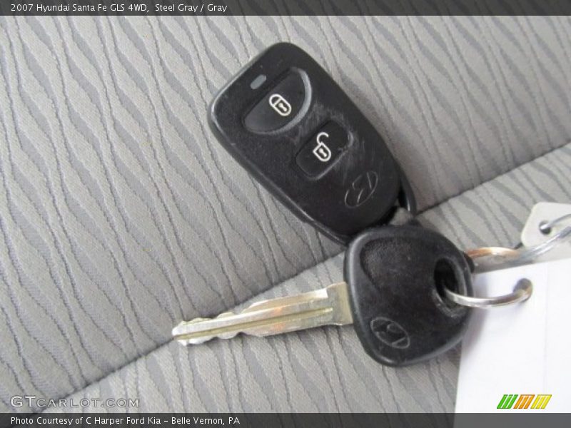 Steel Gray / Gray 2007 Hyundai Santa Fe GLS 4WD