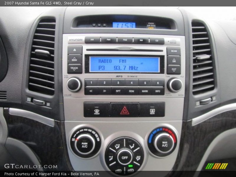 Steel Gray / Gray 2007 Hyundai Santa Fe GLS 4WD