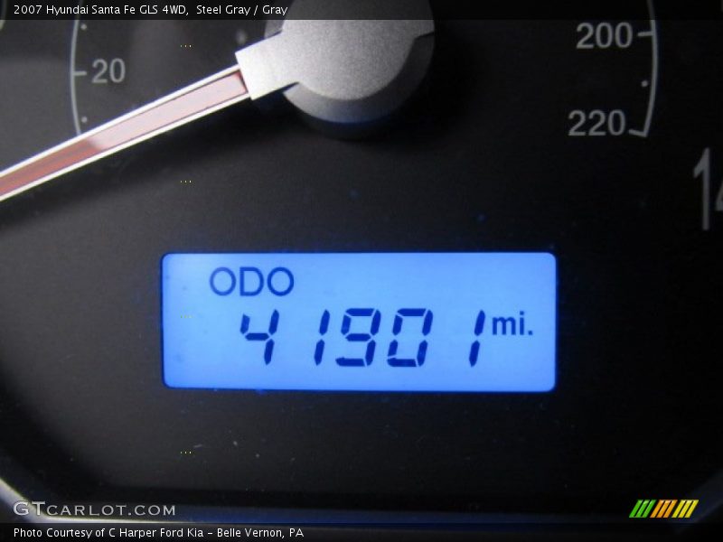 Steel Gray / Gray 2007 Hyundai Santa Fe GLS 4WD